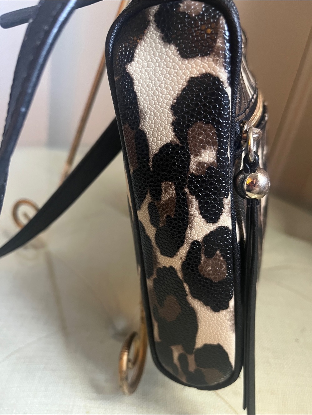 Kate Spade New York Bold Leopard-Print Crossbody Bag in Brown, Black, Cream - Picture 5 of 16